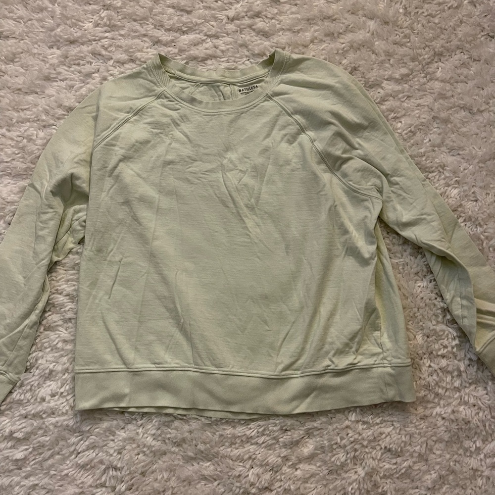 Pale green athletes crewneck